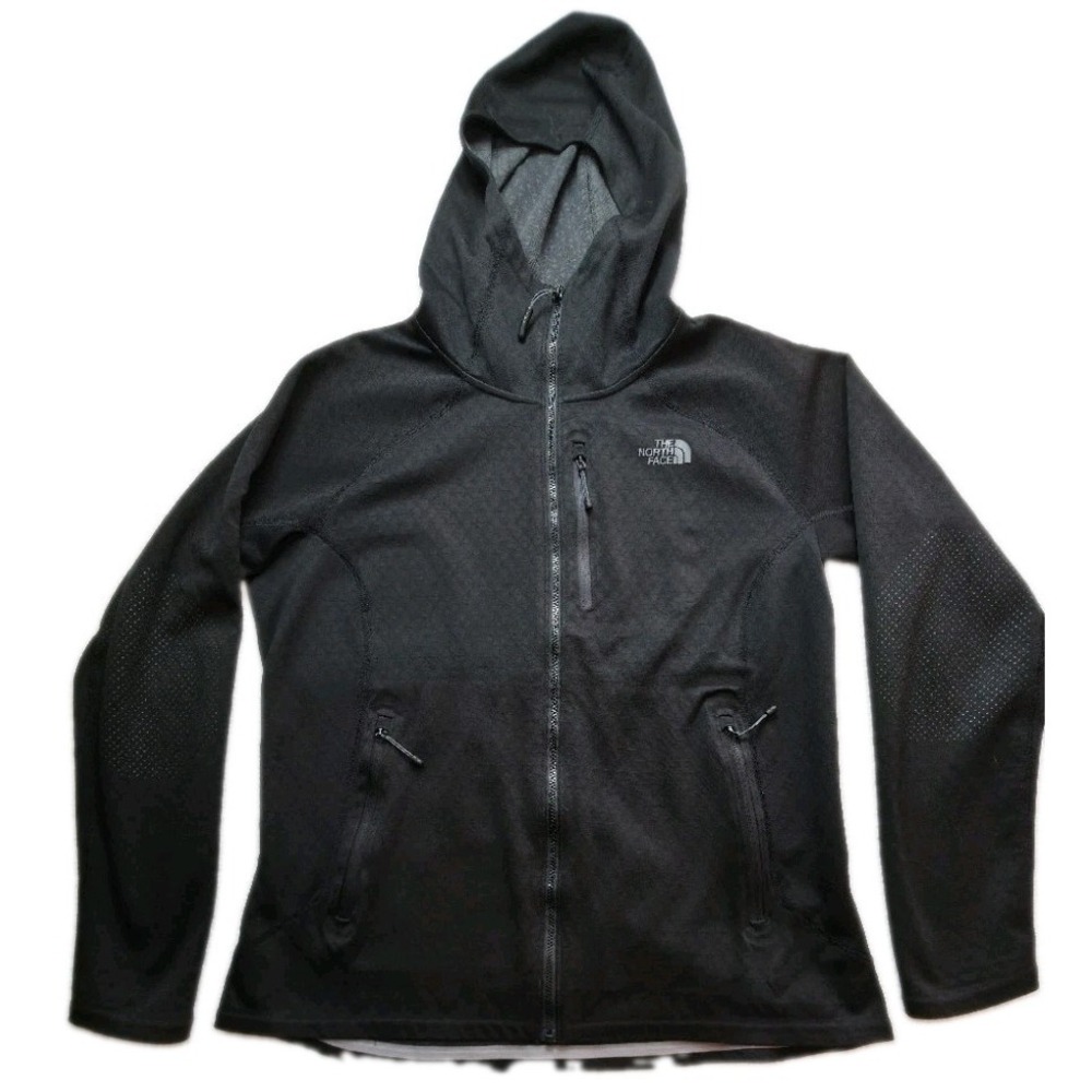 The North Face Womens Black Full Zip Hoodie Activewear Jacket Size Large L